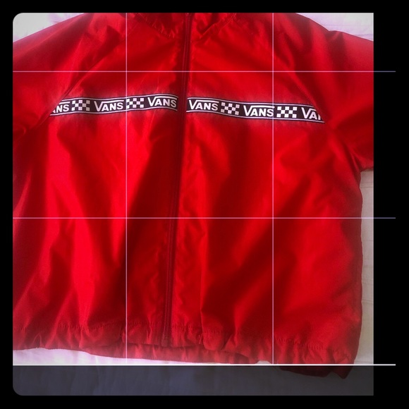 vans windbreaker red